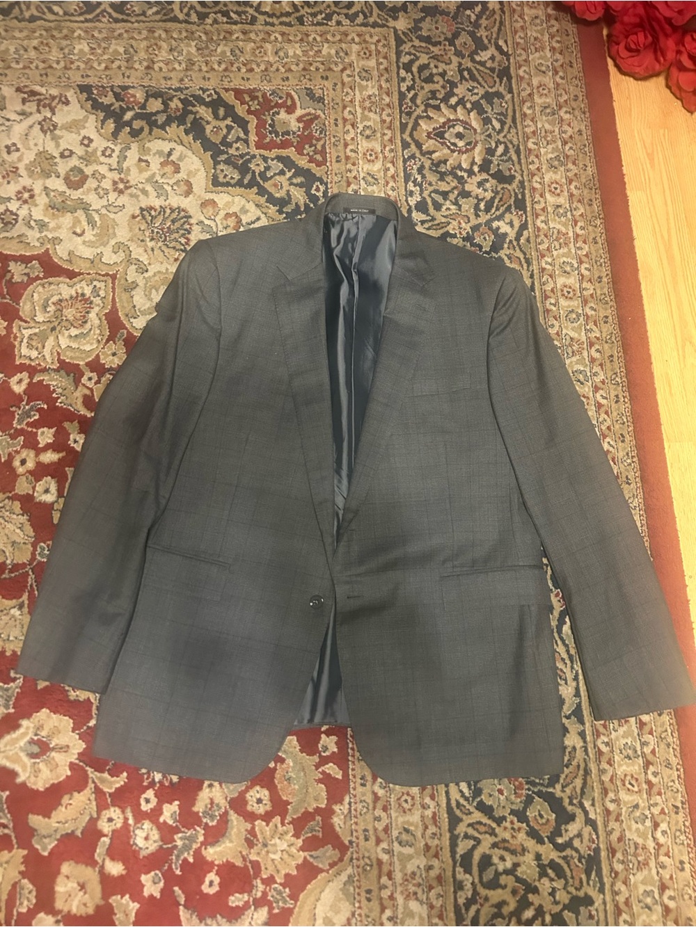 Ralph Lauren Men's Charcoal Plaid Blazer